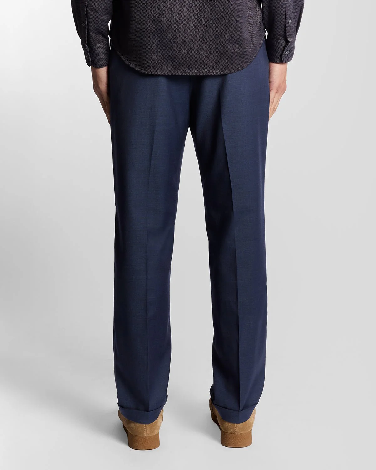 Sharkskin Pleated Trousers