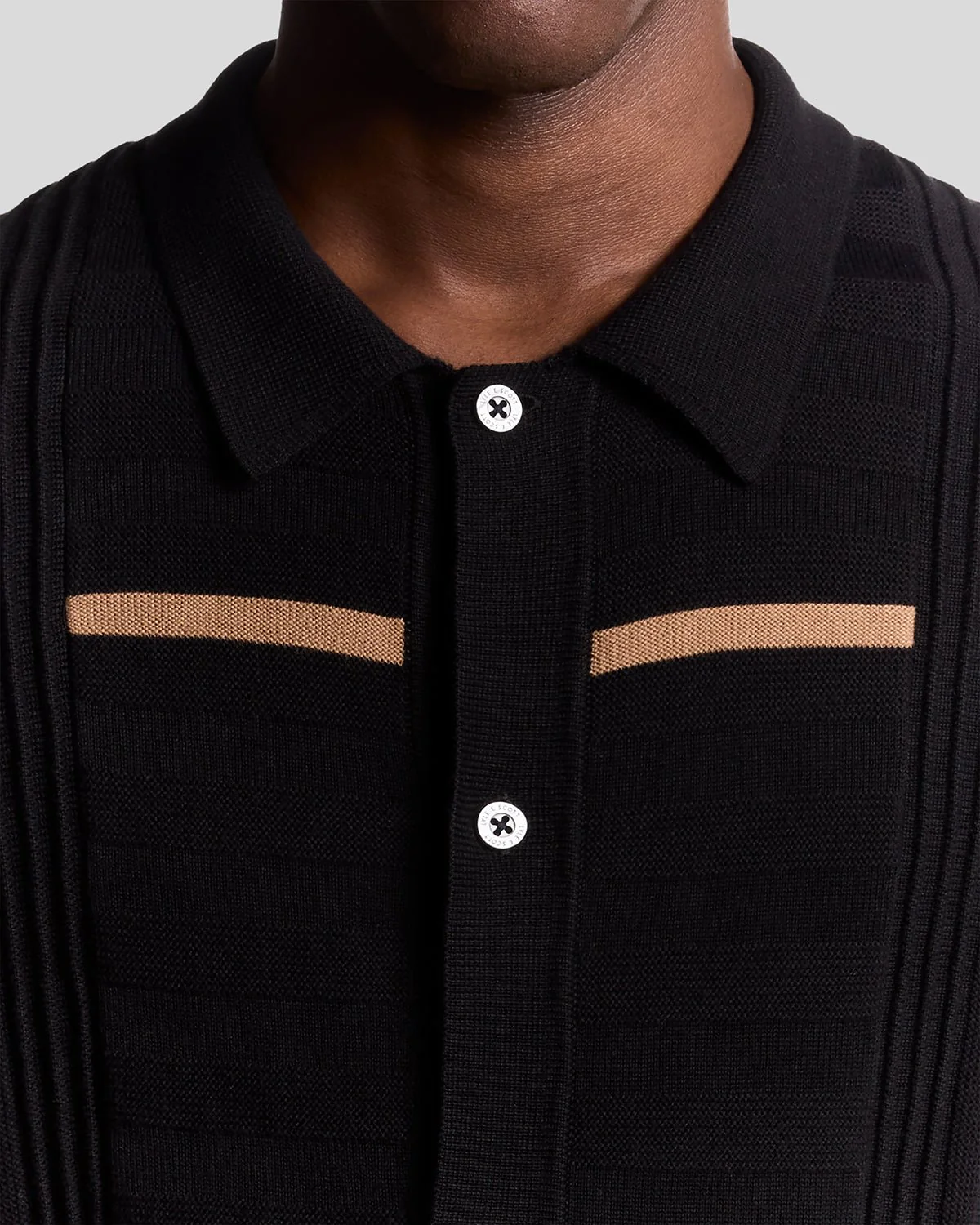 Striped Ottoman Collared Cardigan