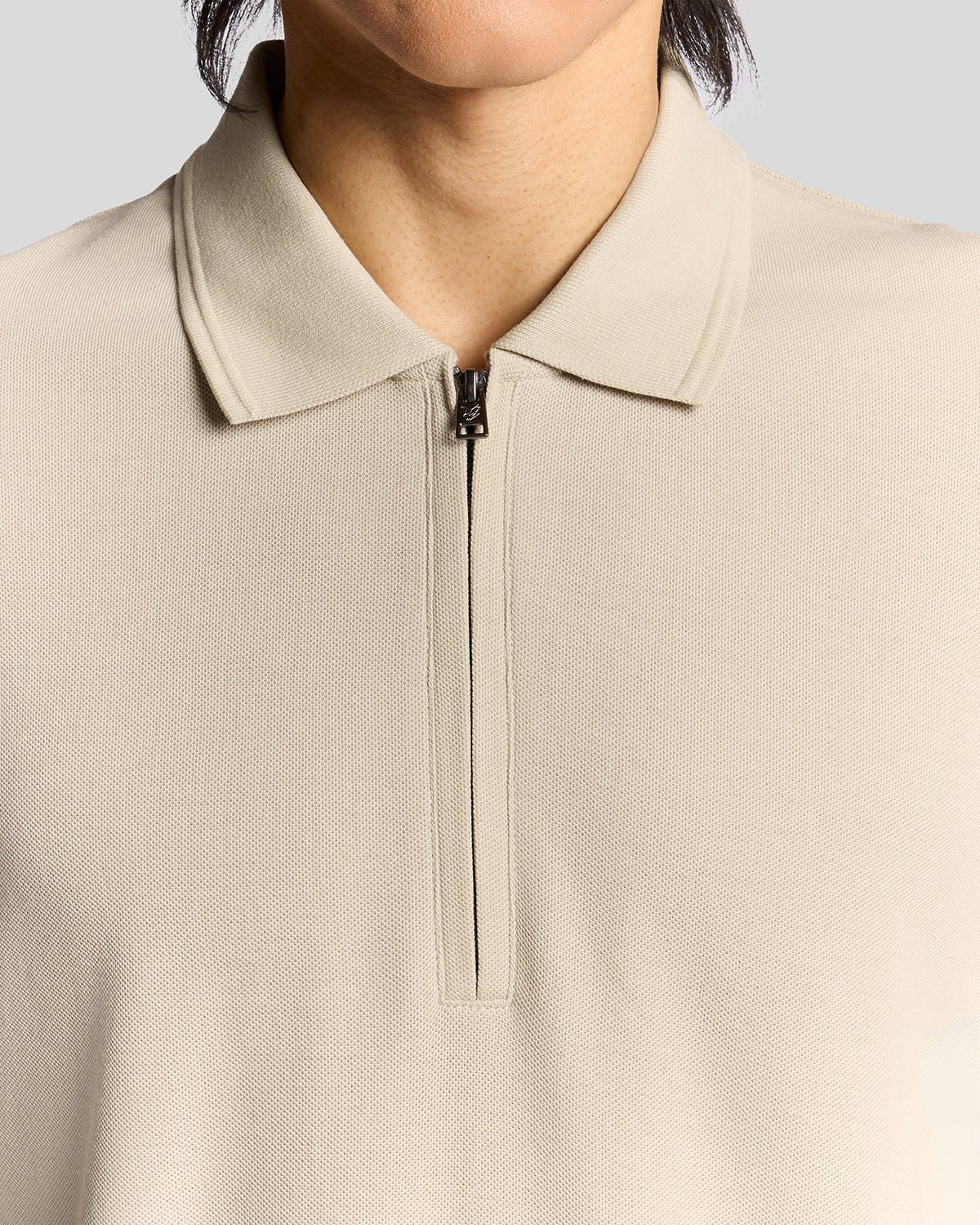Ottoman Half Zip Polo Shirt