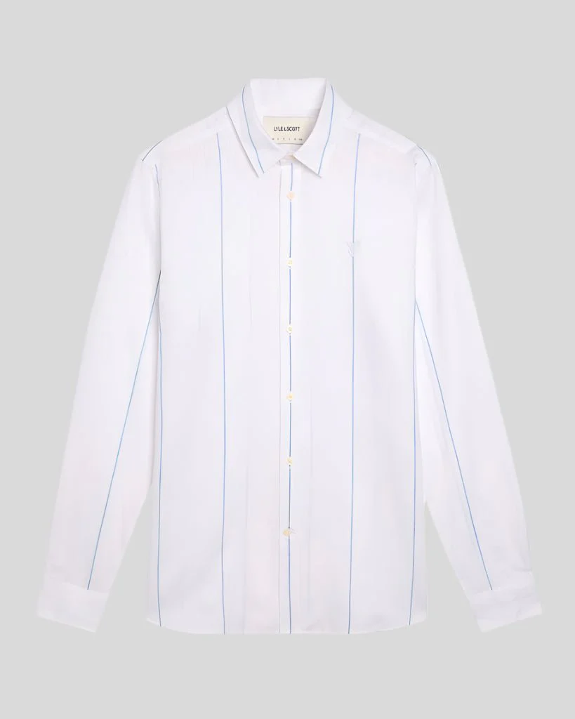 Linen Stripe Long Sleeve Shirt