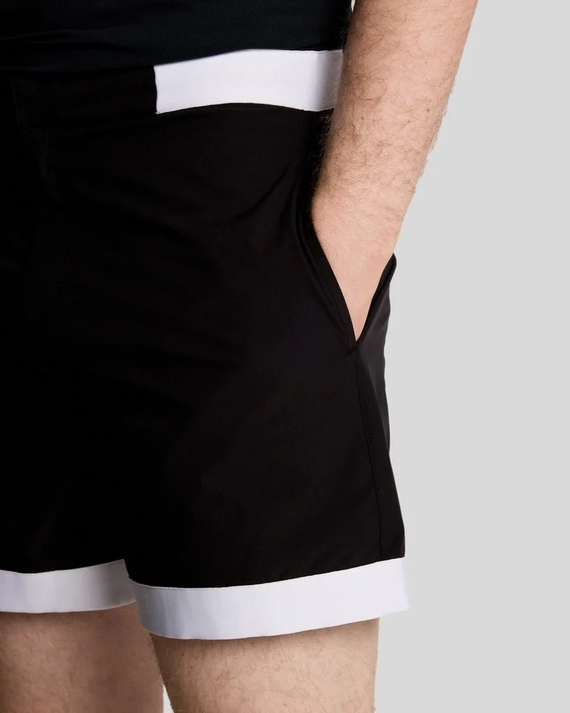 Contrast Hem Swim Shorts
