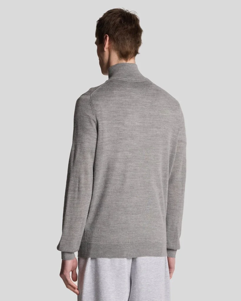 Embroidered 1/4 Zip Merino Knit Jumper