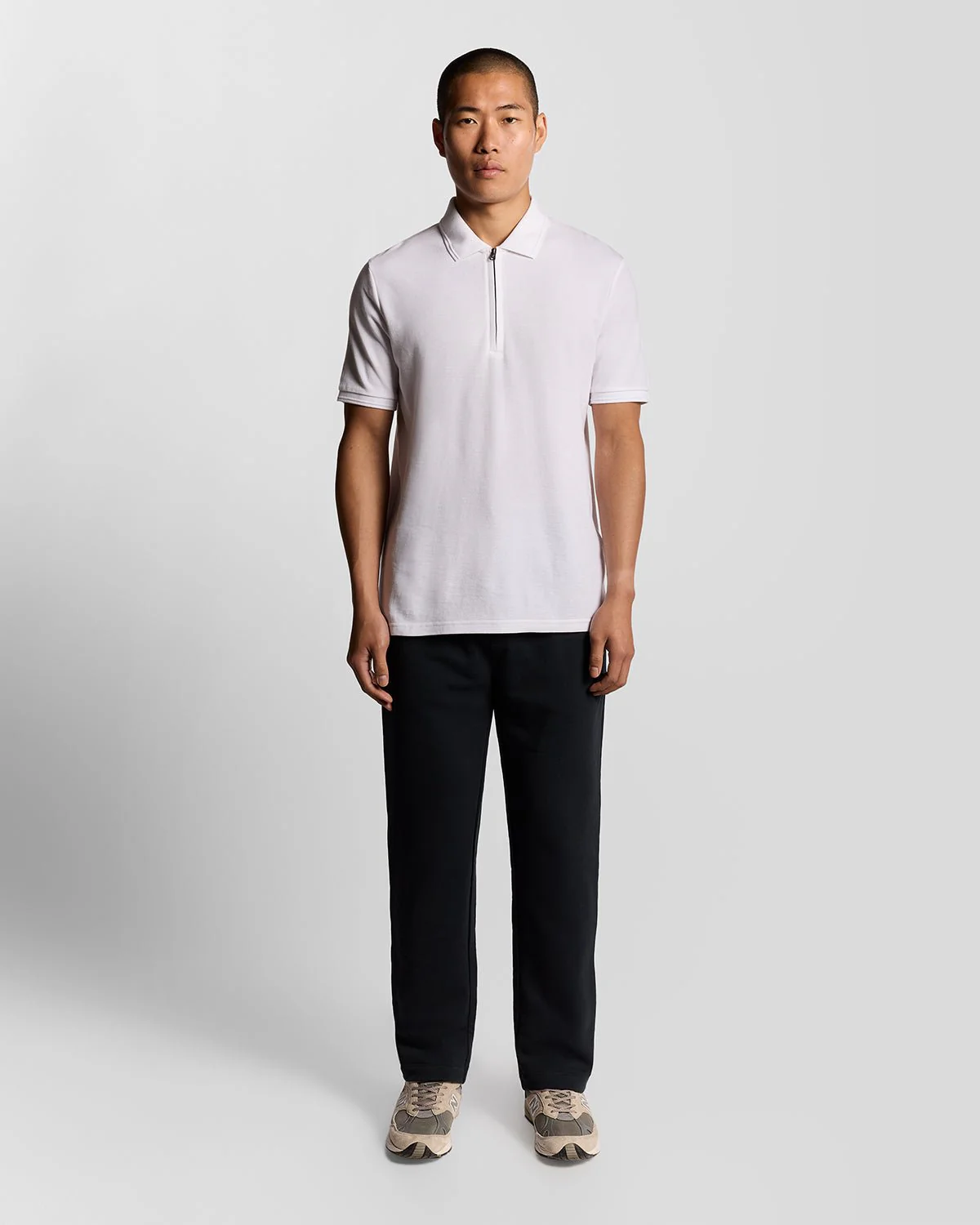 Ottoman Half Zip Polo Shirt