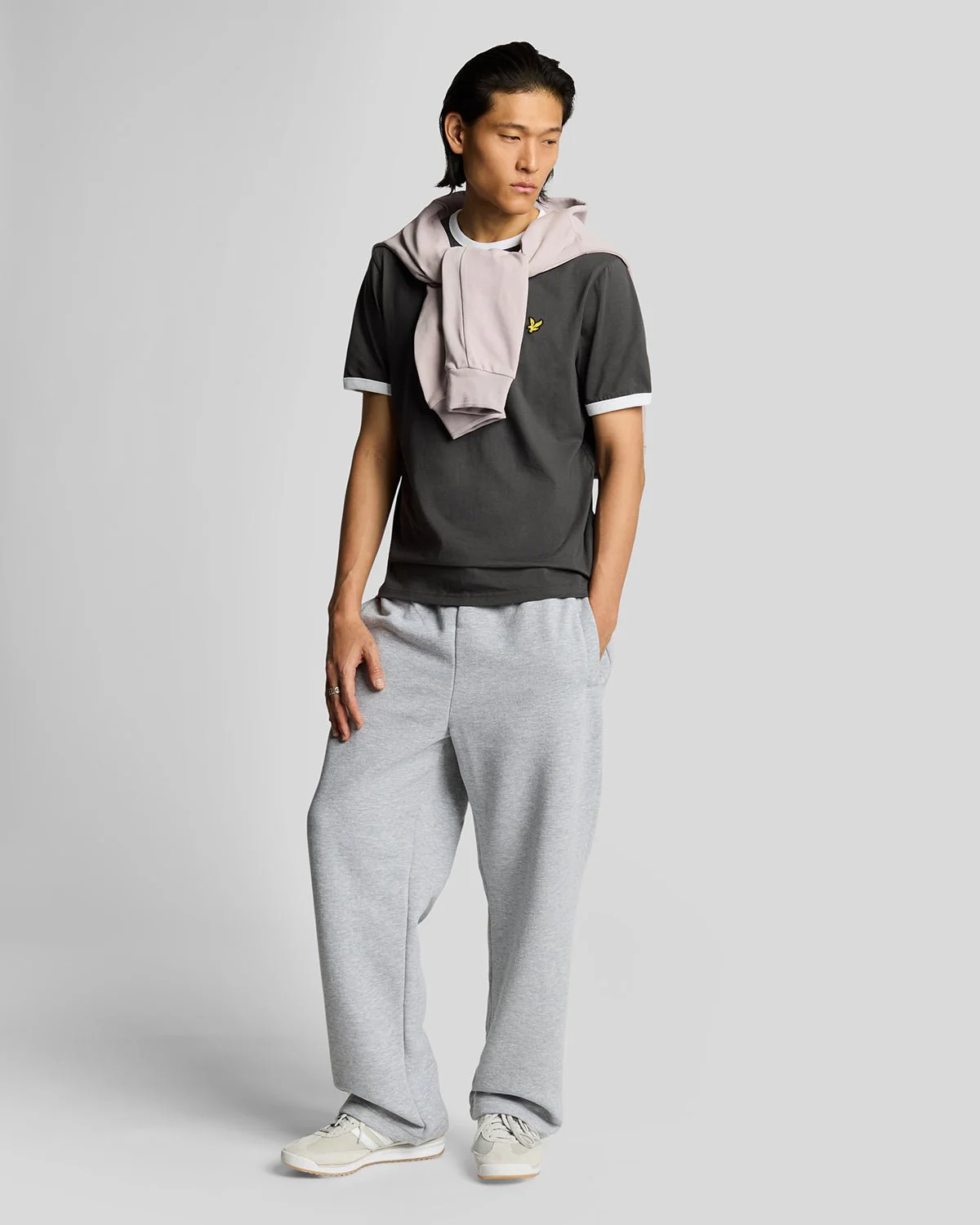 Ringer Cotton Crew Neck T-Shirt