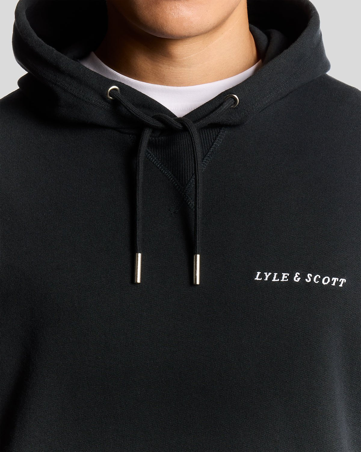 Script Brushback Fleece Hoodie