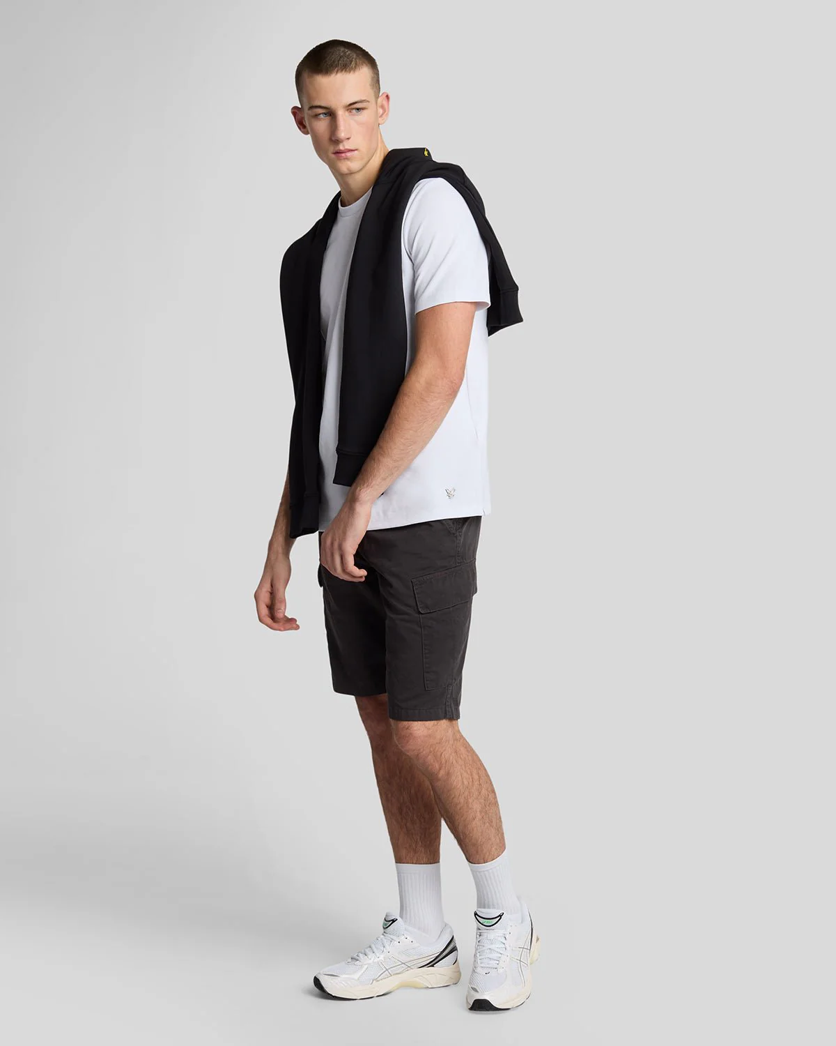 Twill Texture Crew Neck T-Shirt