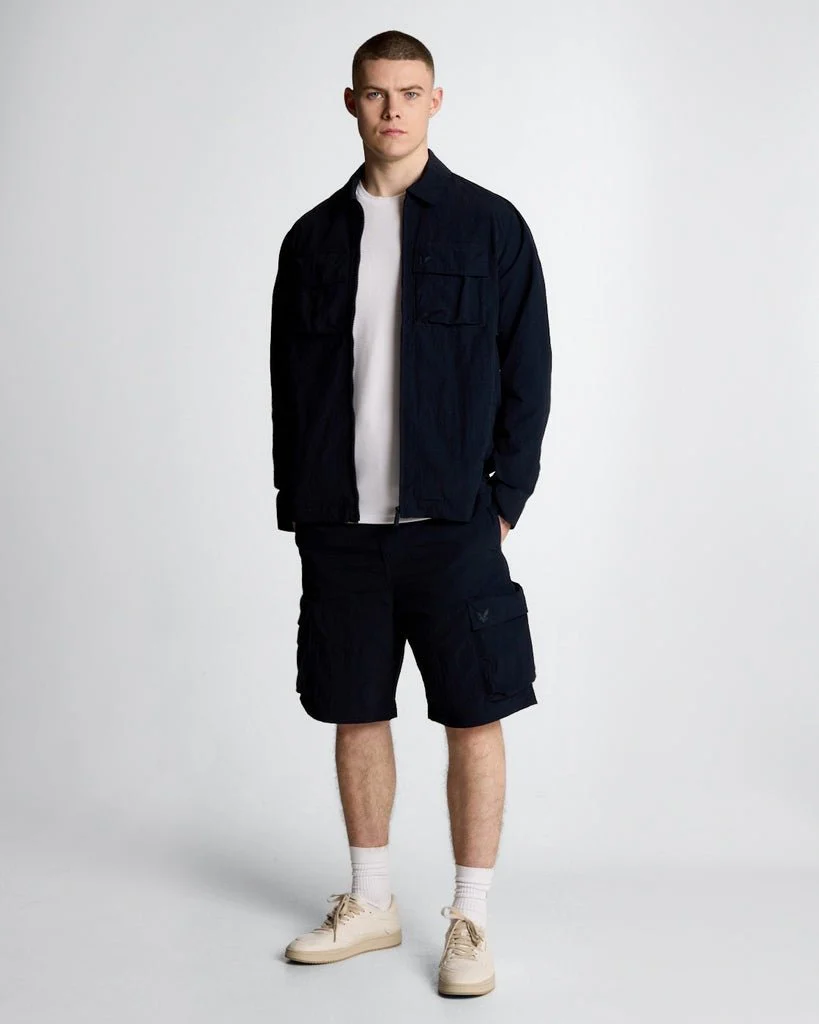 Cotton Nylon Cargo Shorts