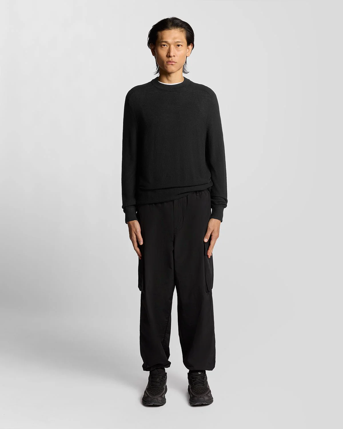 Pique Knit Mock Neck Jumper