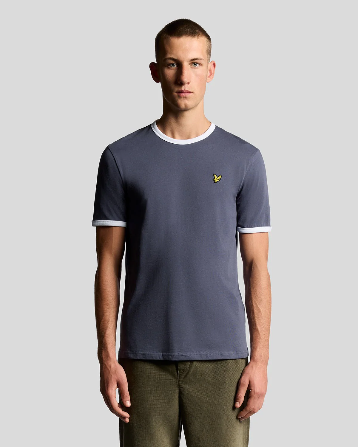 Ringer Cotton Crew Neck T-Shirt