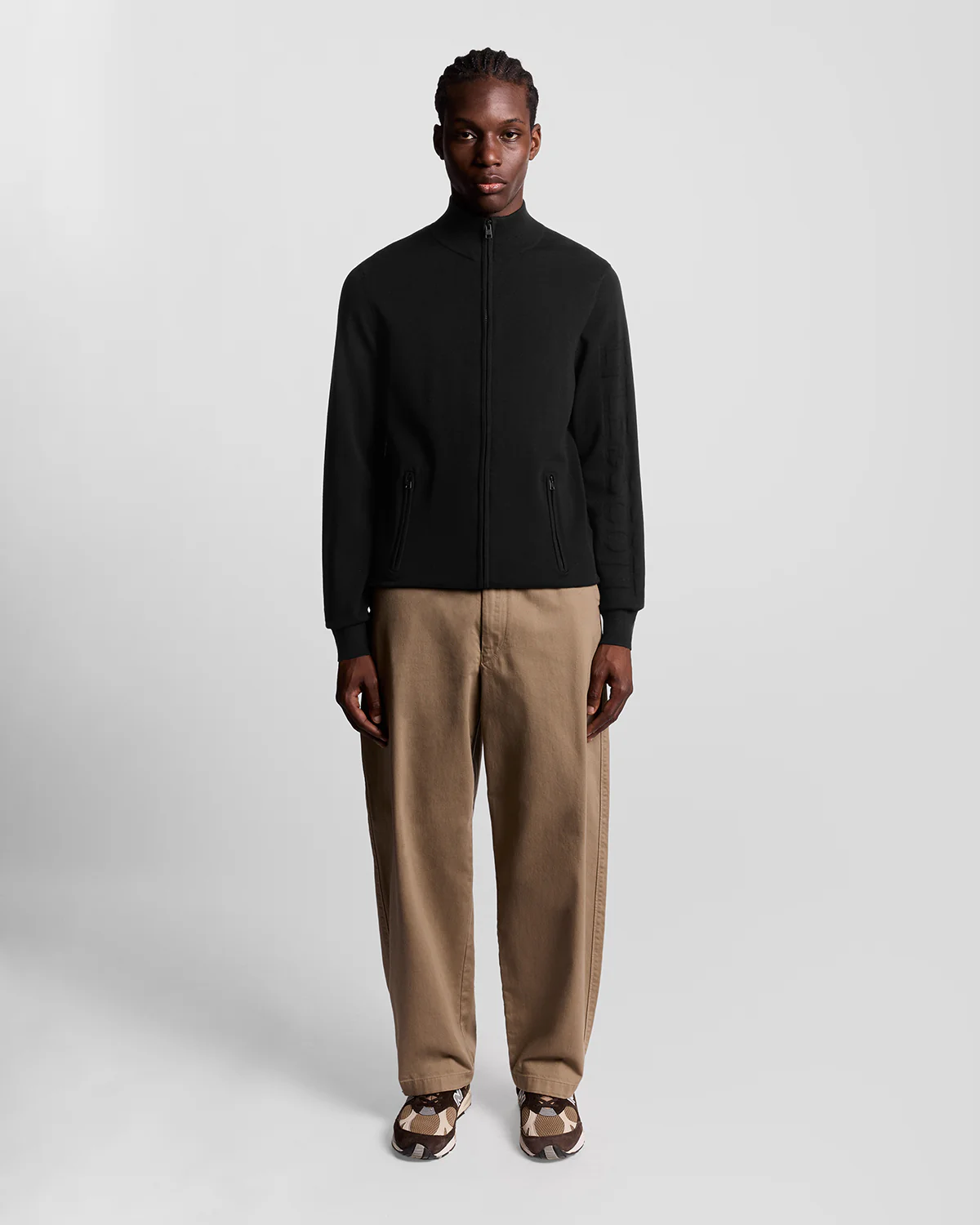 Mesh Logo Knitted Track Jacket