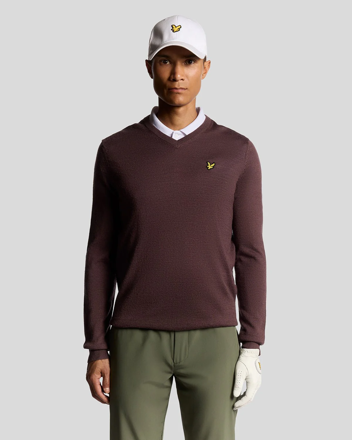 Golf Wool Blend V Neck Jumper