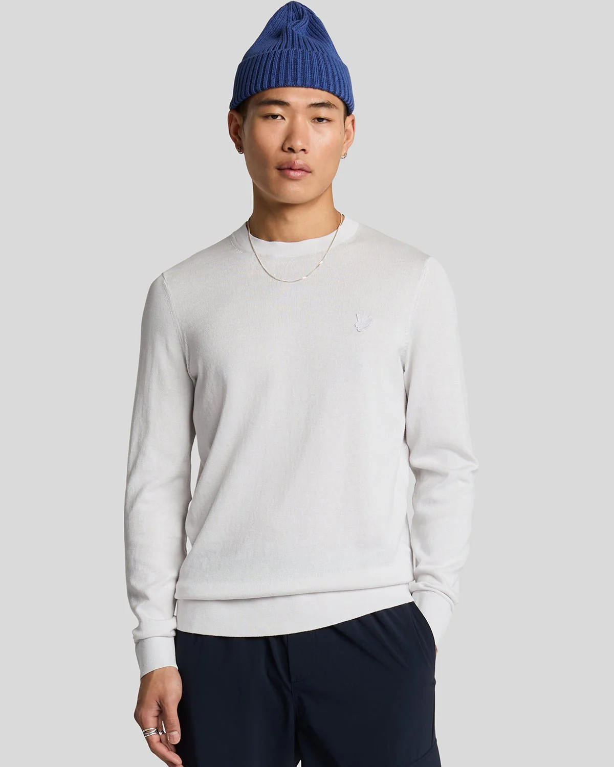 Superfine Cotton Crew Neck Jumper