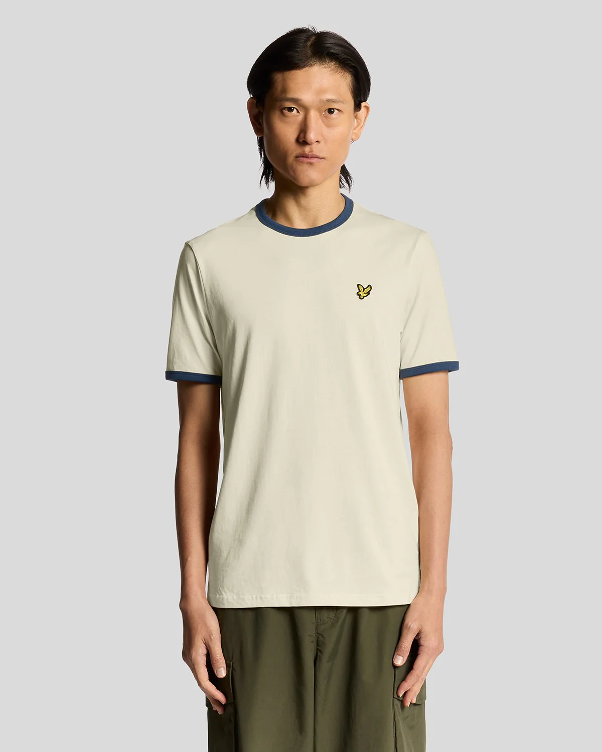 Ringer Cotton Crew Neck T-Shirt