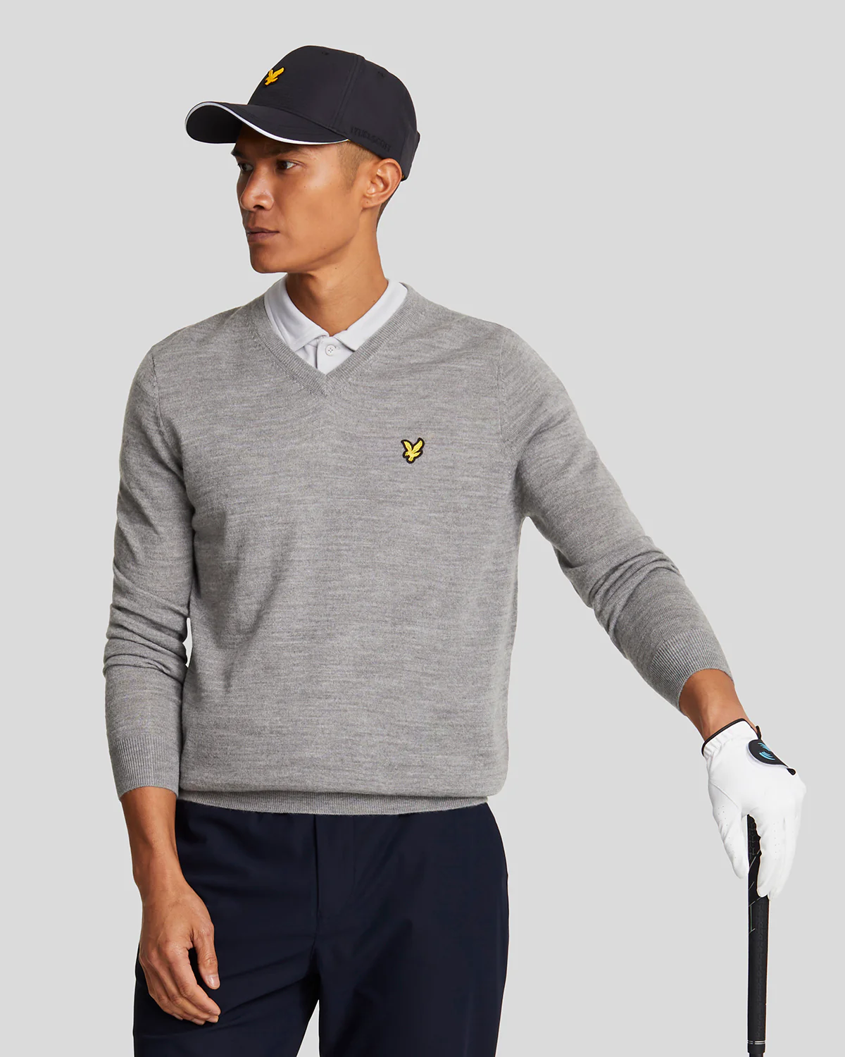 Golf Wool Blend V Neck Jumper