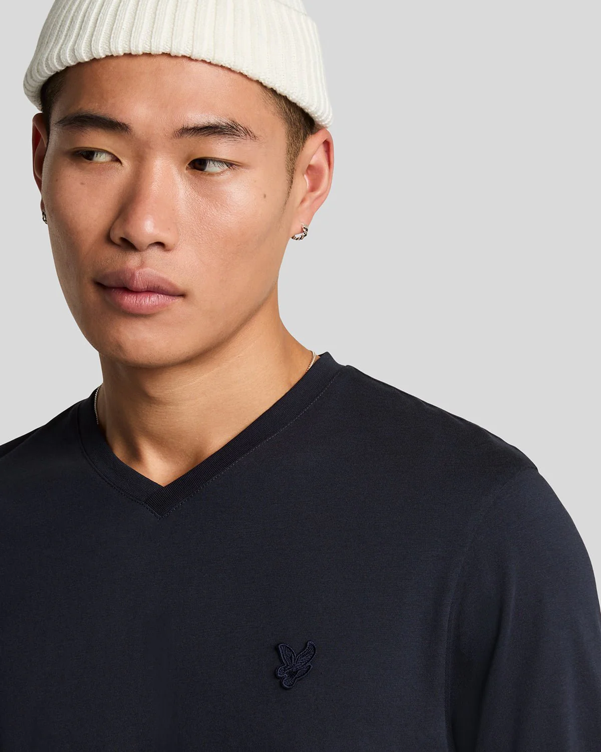 Superfine Cotton V Neck T-Shirt