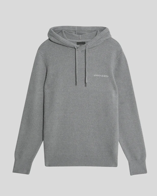Knitted Script Hoodie