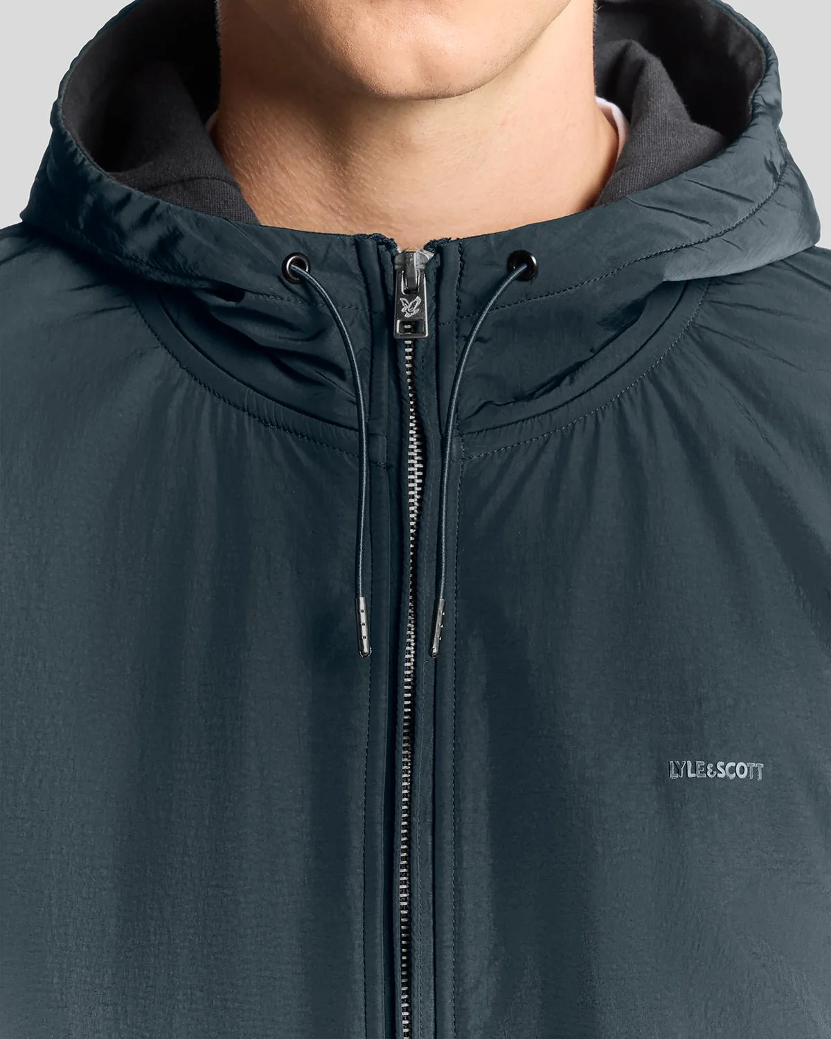 Half Raglan Sleeve Panneled Hoodie