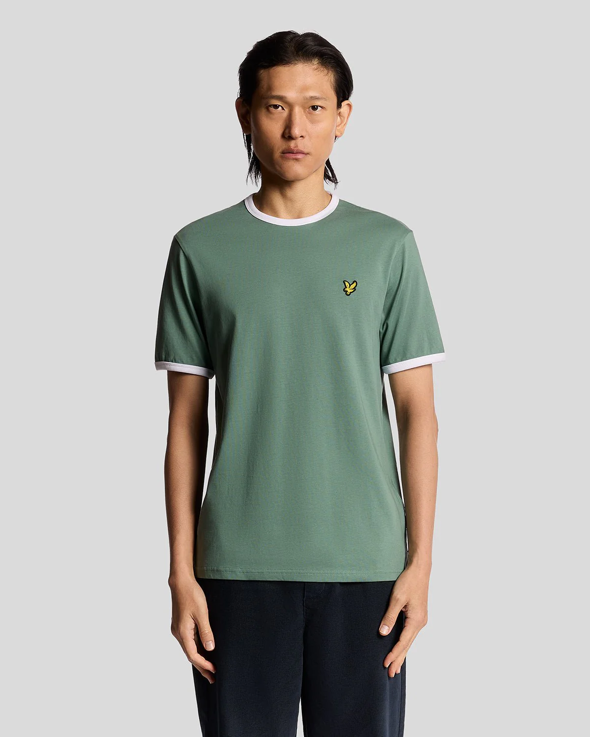 Ringer Cotton Crew Neck T-Shirt