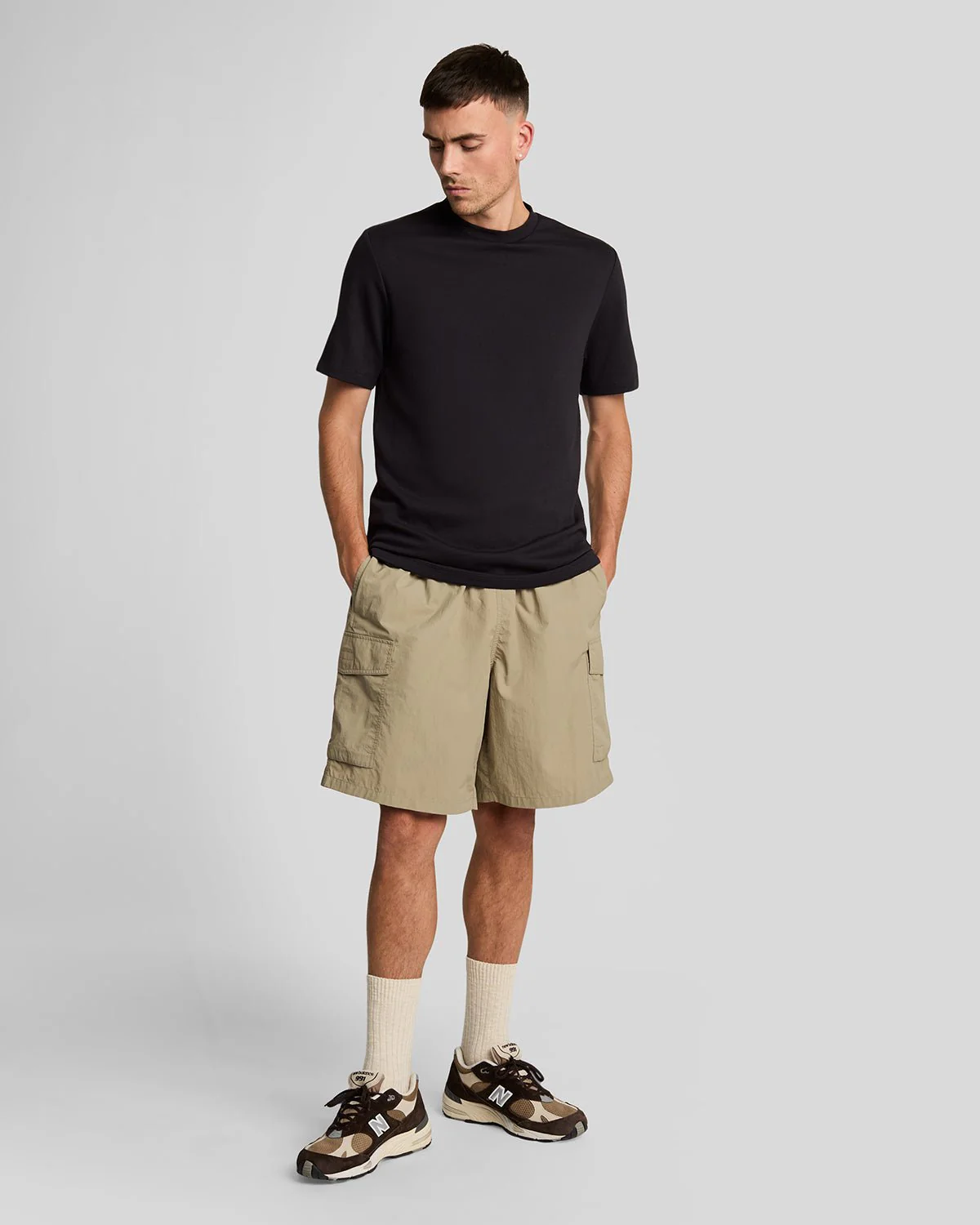 Twill Texture Crew Neck T-Shirt