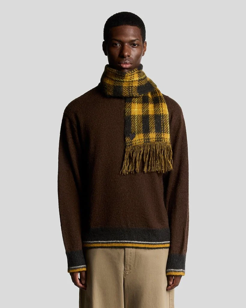 Wool Blend Tartan Scarf