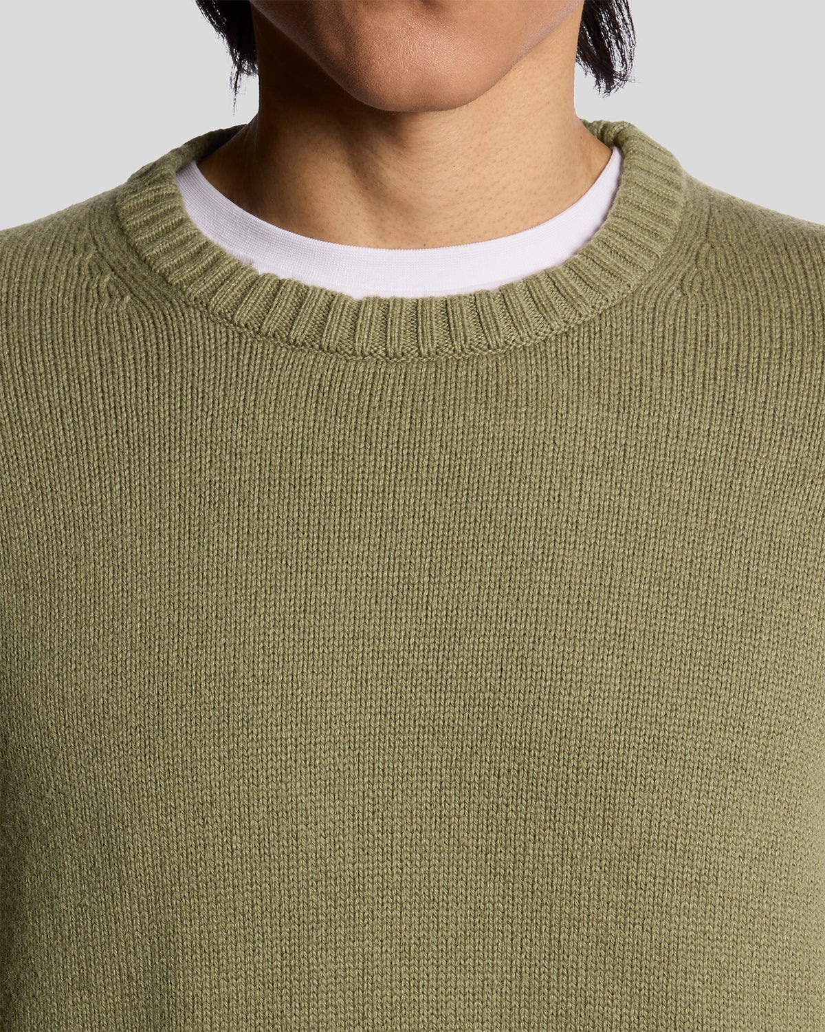 Wool Blend Crew Neck Jumper