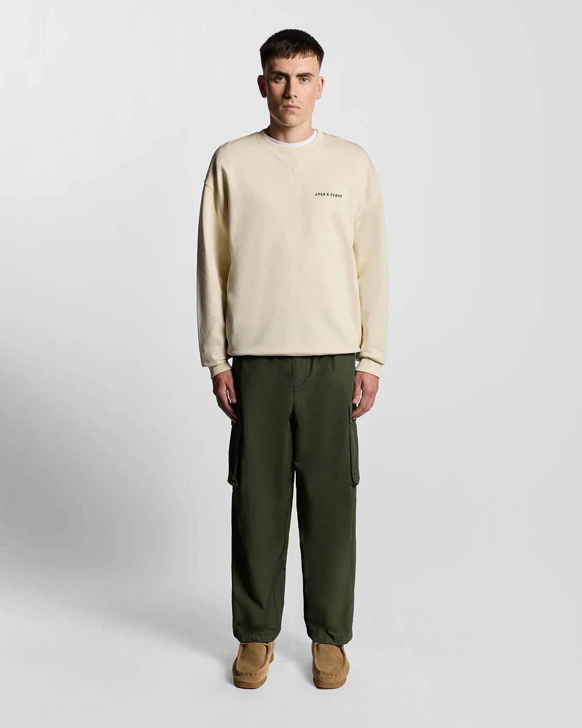 Script Brushback Fleece Sweatshirt