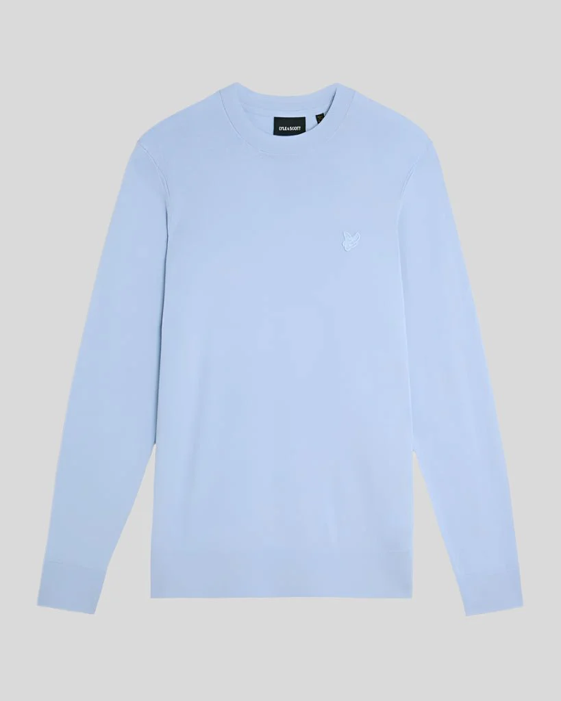Superfine Cotton Crew Neck Jumper