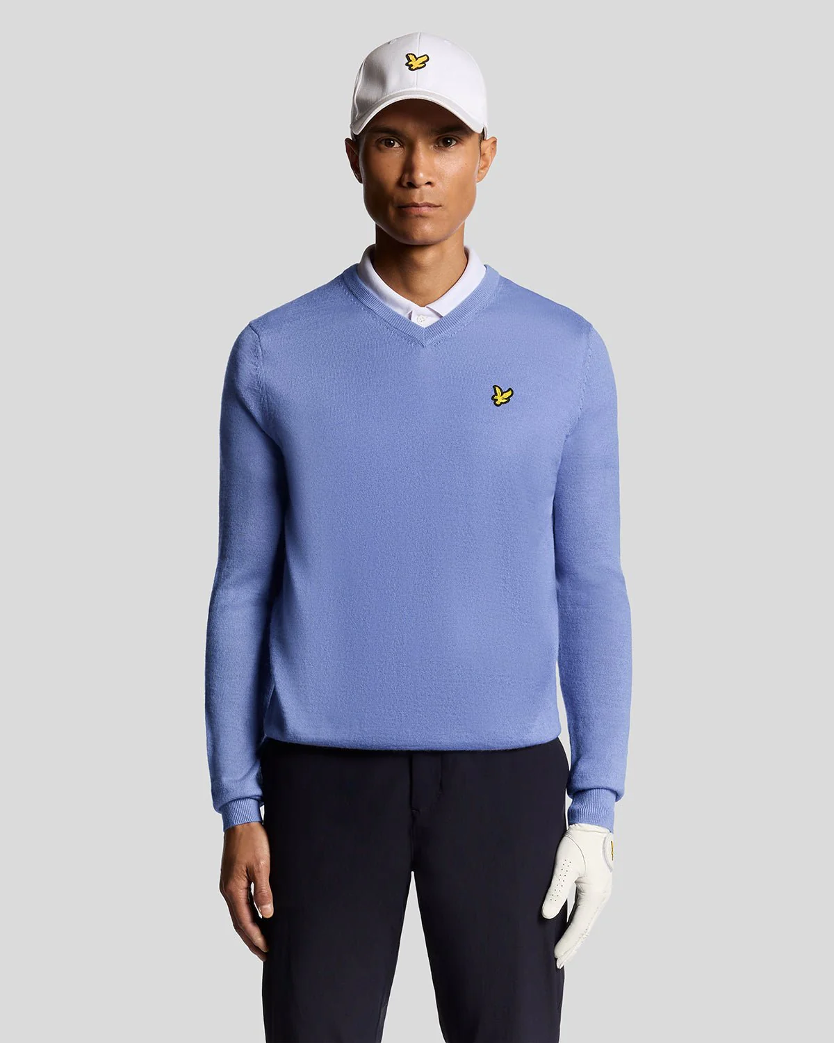 Golf Wool Blend V Neck Jumper