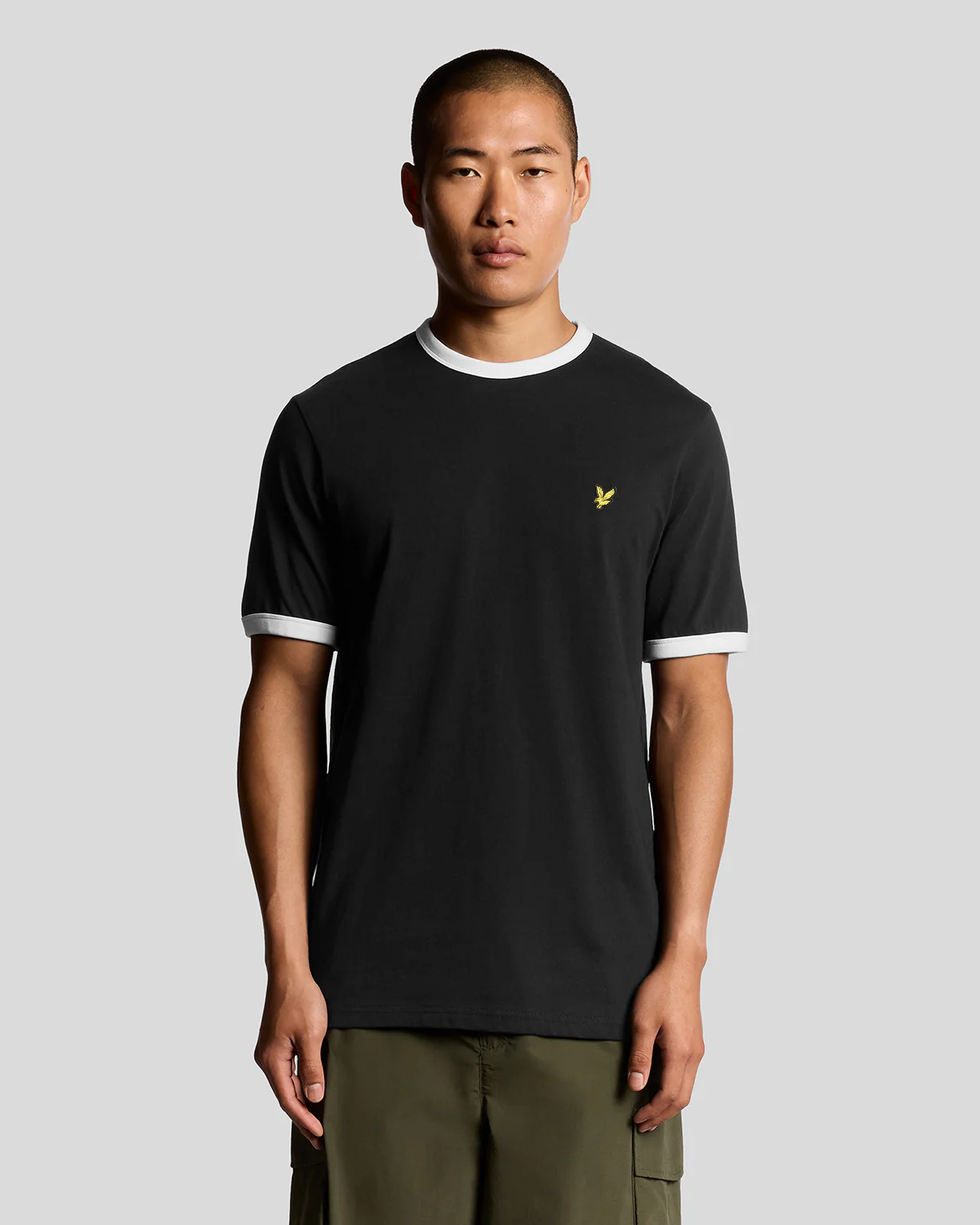 Ringer Cotton Crew Neck T-Shirt