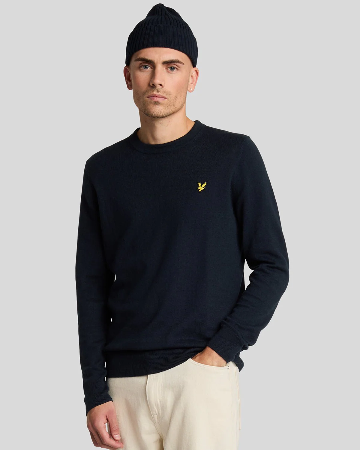 Cotton Merino Crew Neck Jumper