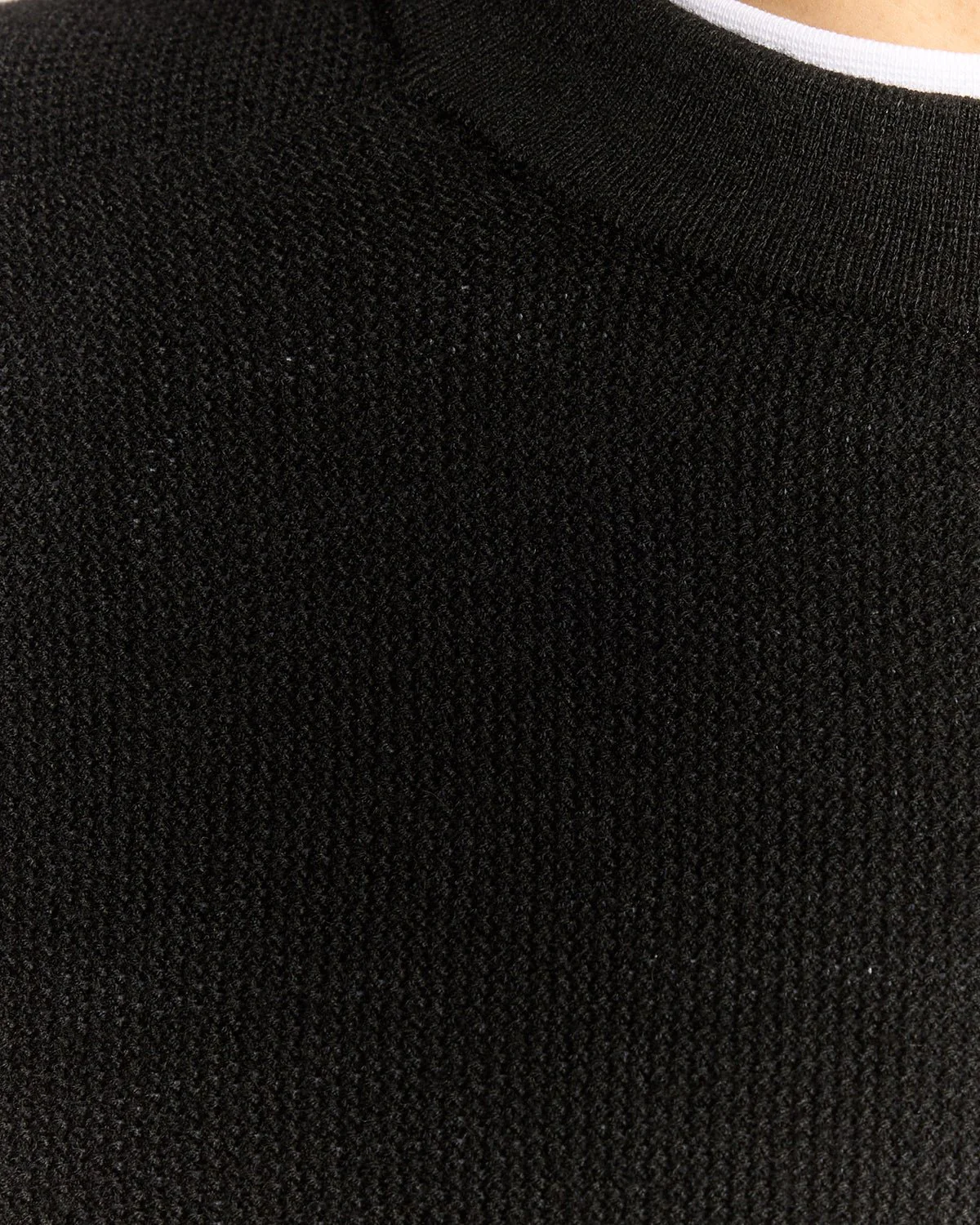 Pique Knit Mock Neck Jumper