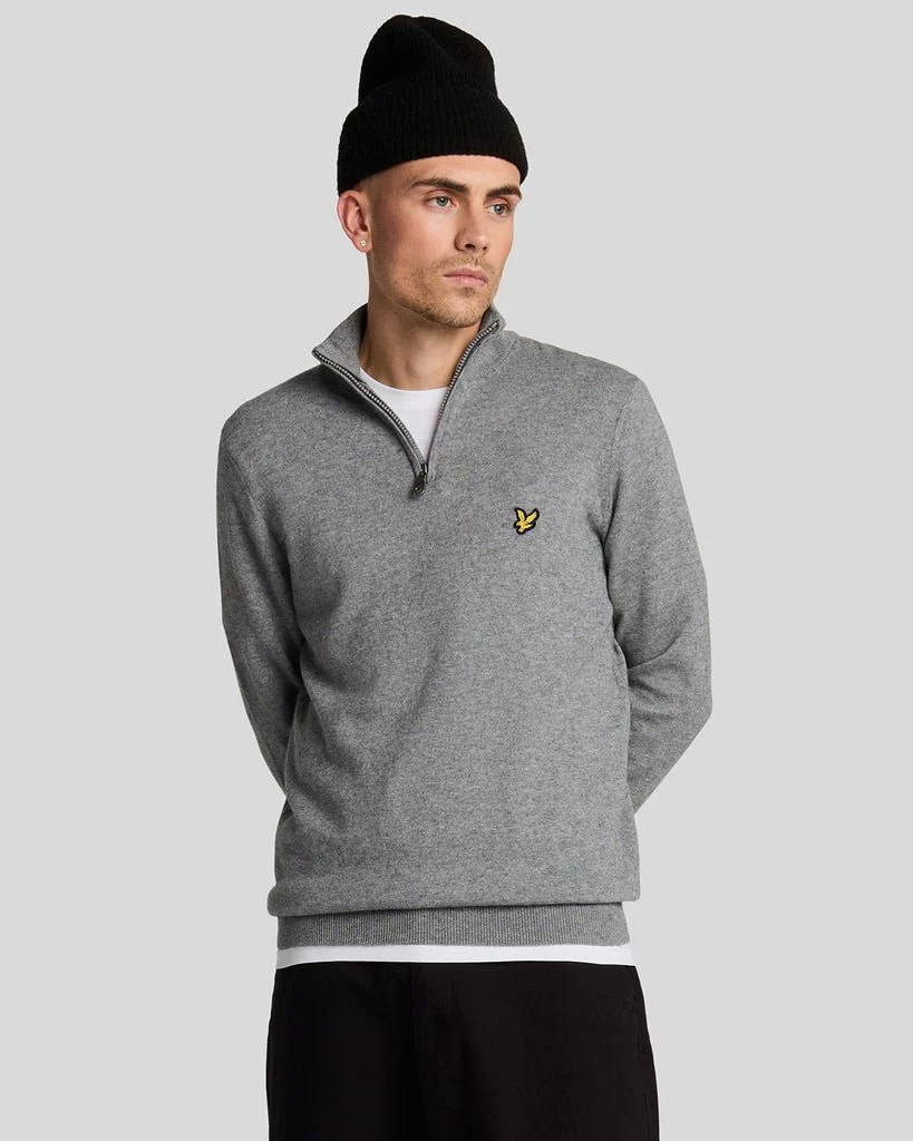 Cotton Merino 1/4 Zip Jumper