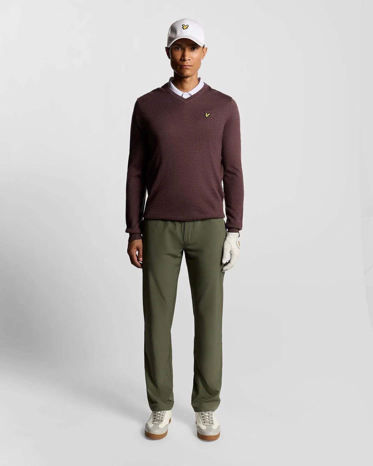 Golf Wool Blend V Neck Jumper