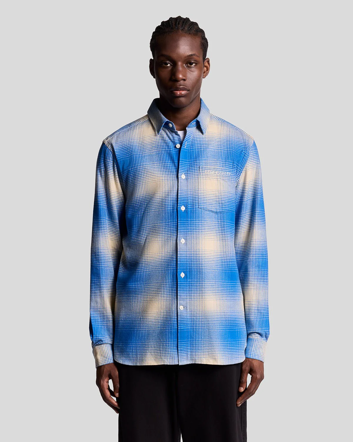 Ombre Check Flannel Shirt