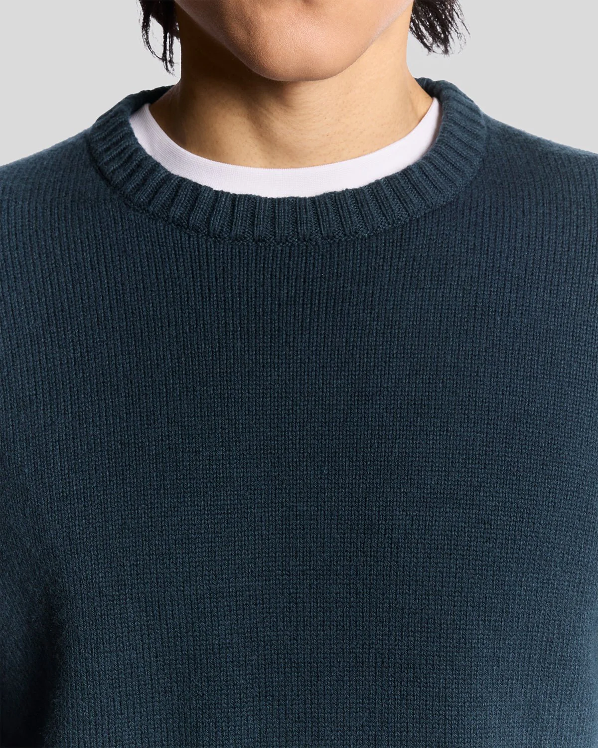 Wool Blend Crew Neck Jumper