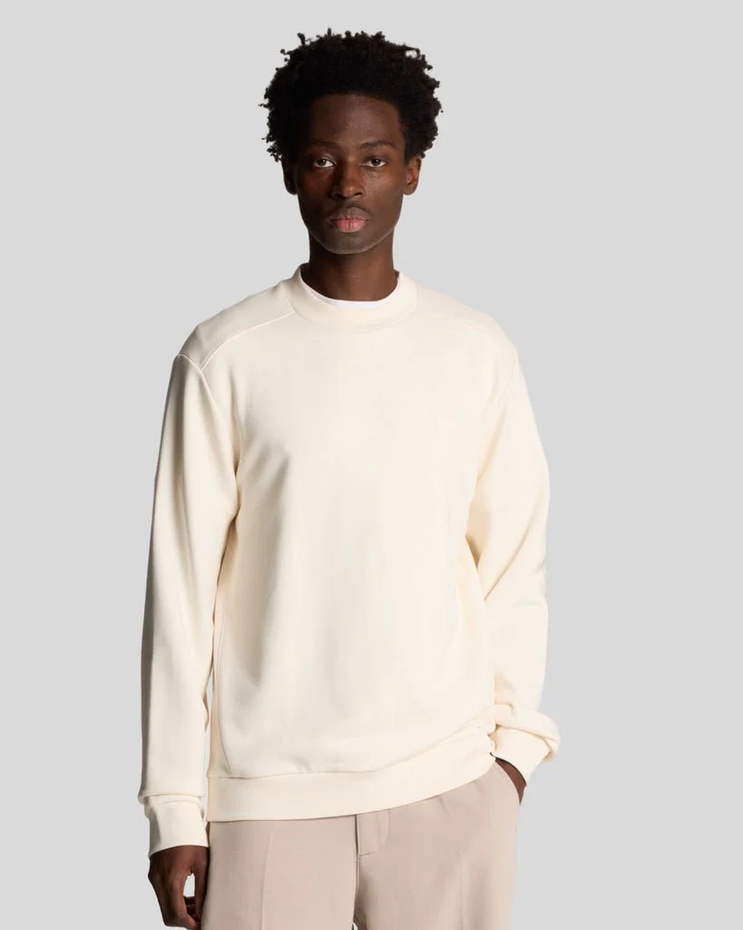 Seam Tipped Crew Neck Sweatshirt