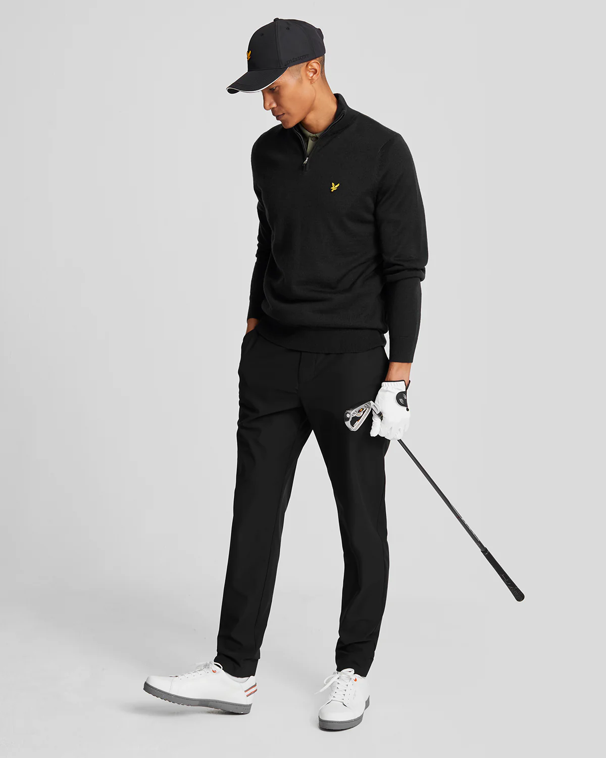 Golf 1/4 Zip Wool Blend Jumper