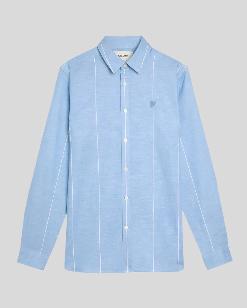 Linen Stripe Long Sleeve Shirt