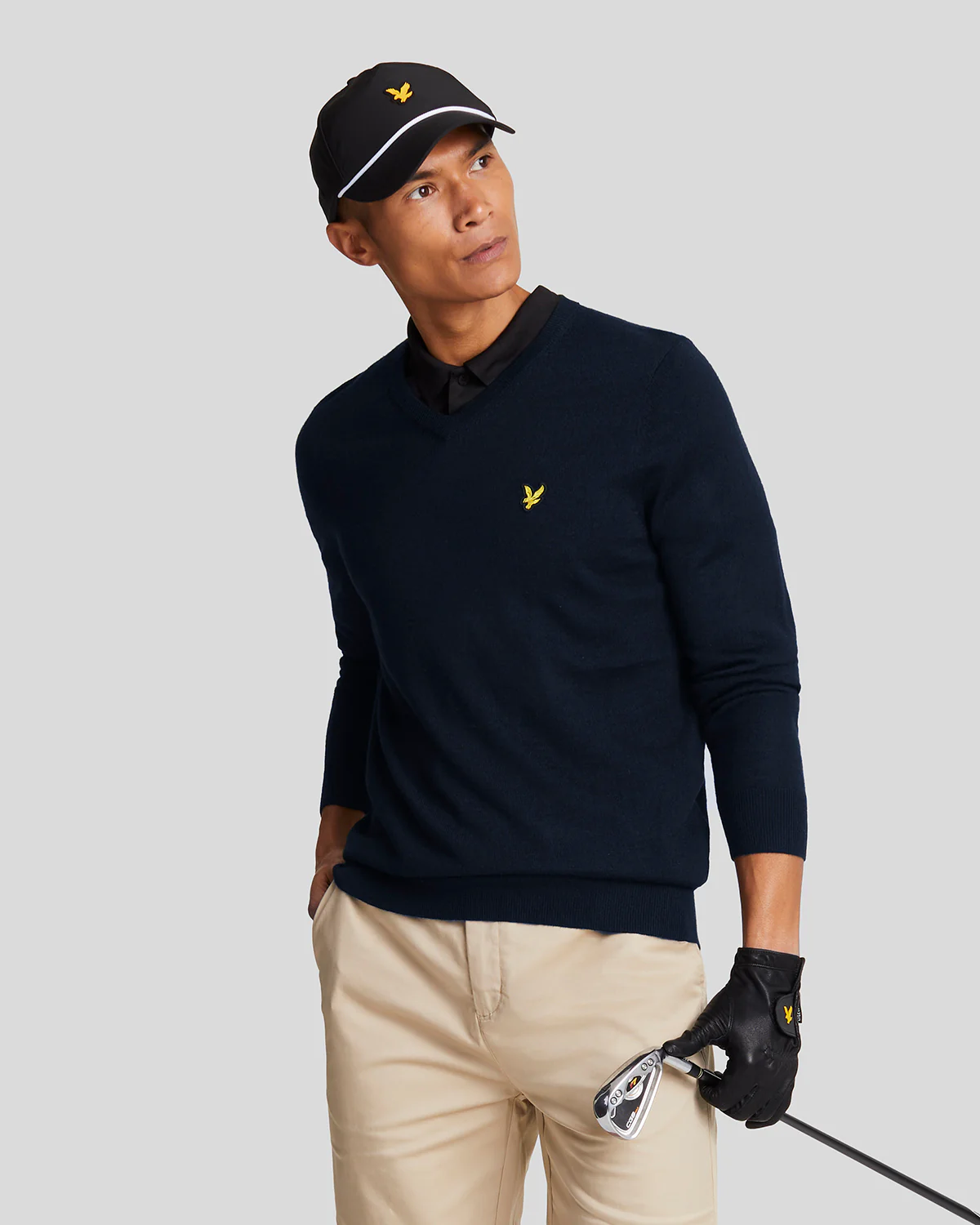 Golf Wool Blend V Neck Jumper