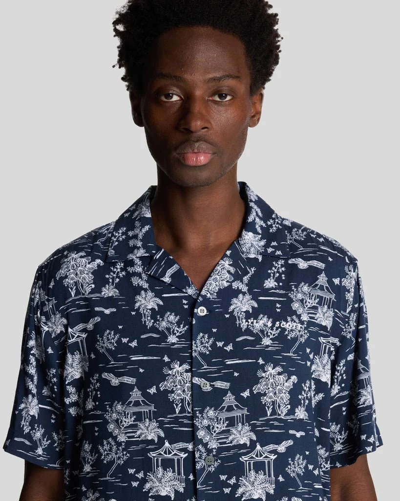 Botanical Garden Print Resort Shirt