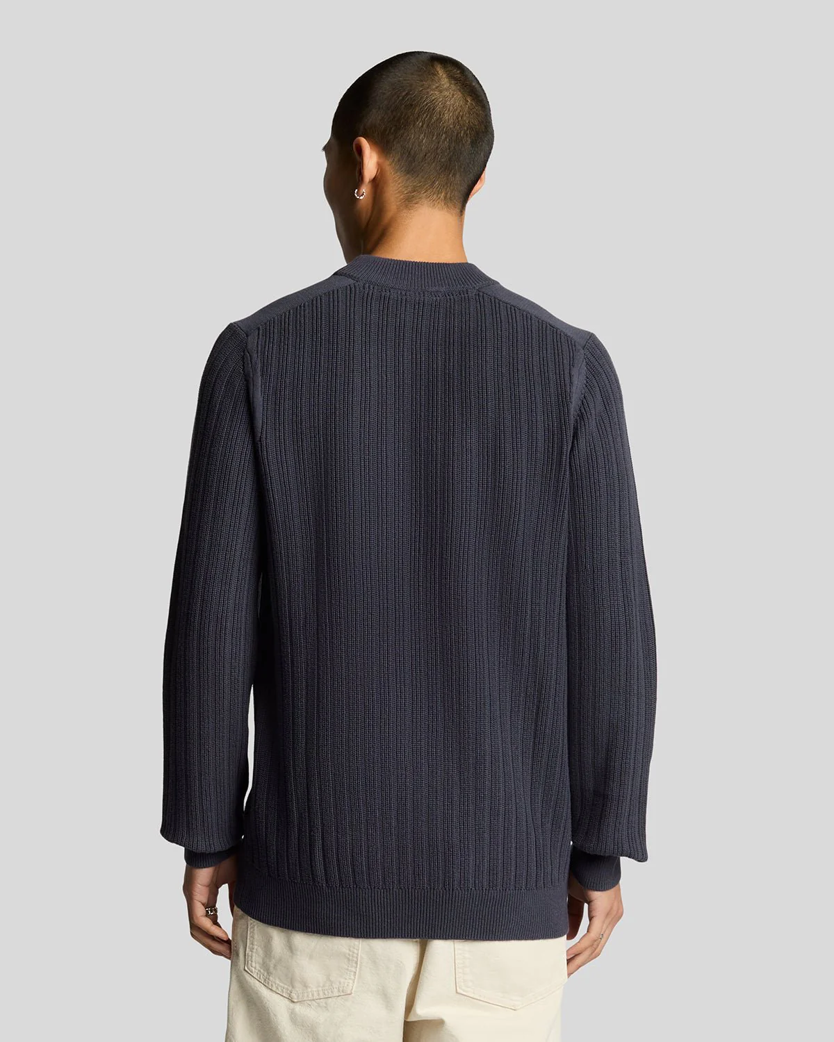 Ribbed Mock Neck Jumper