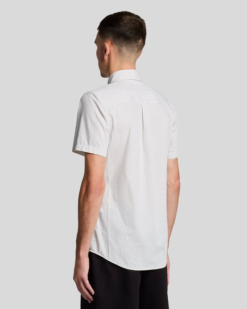 Short Sleeve Slim Fit Gingham Shirt