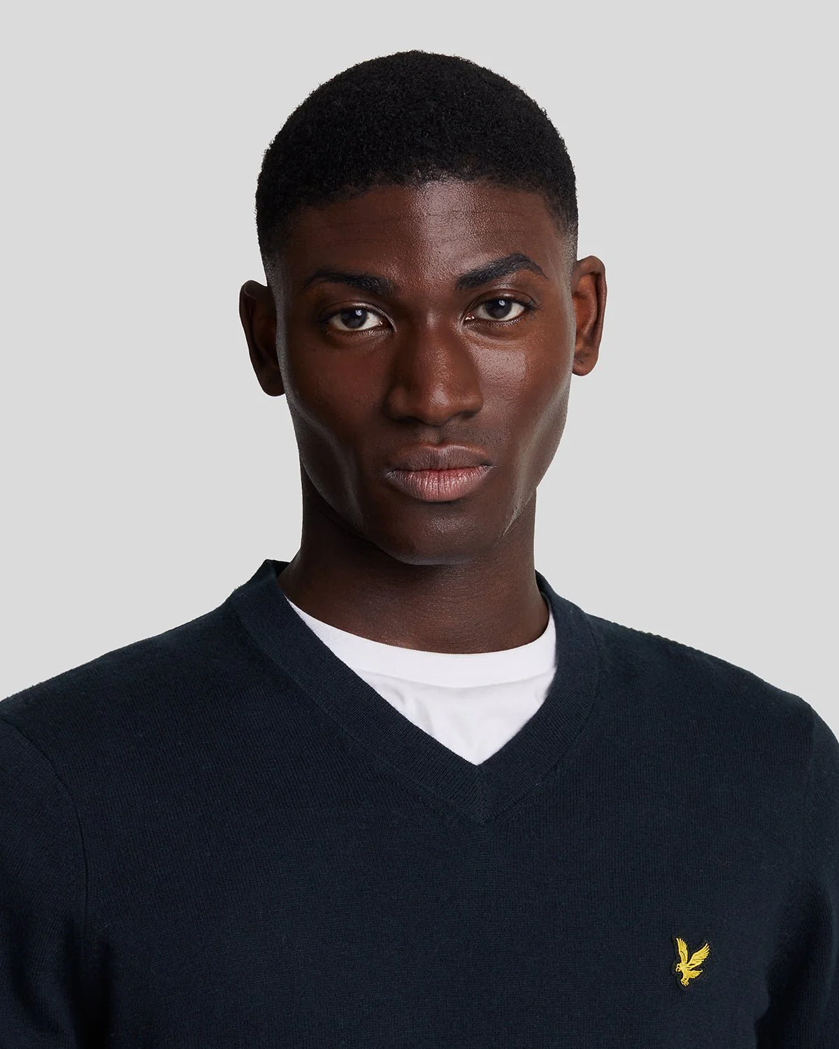 Cotton Merino V Neck Jumper