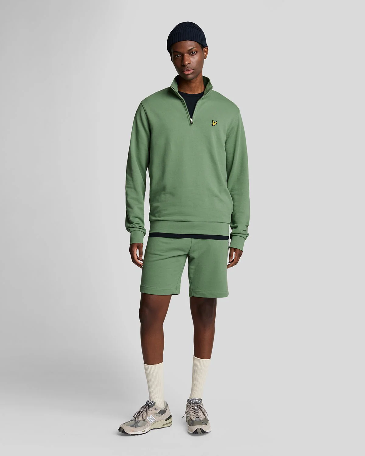 Cotton Loopback 1/4 Zip Sweatshirt