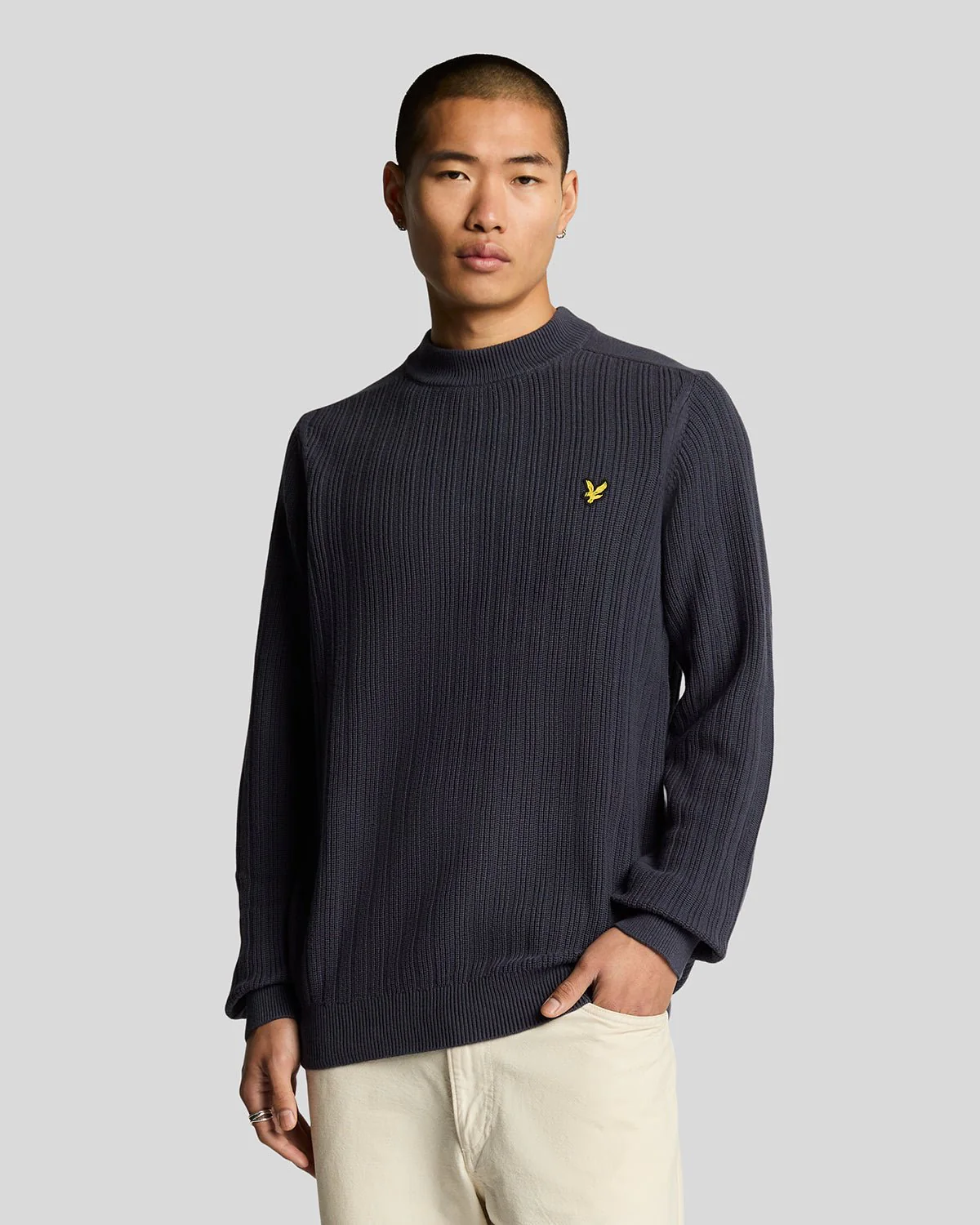 Ribbed Mock Neck Jumper
