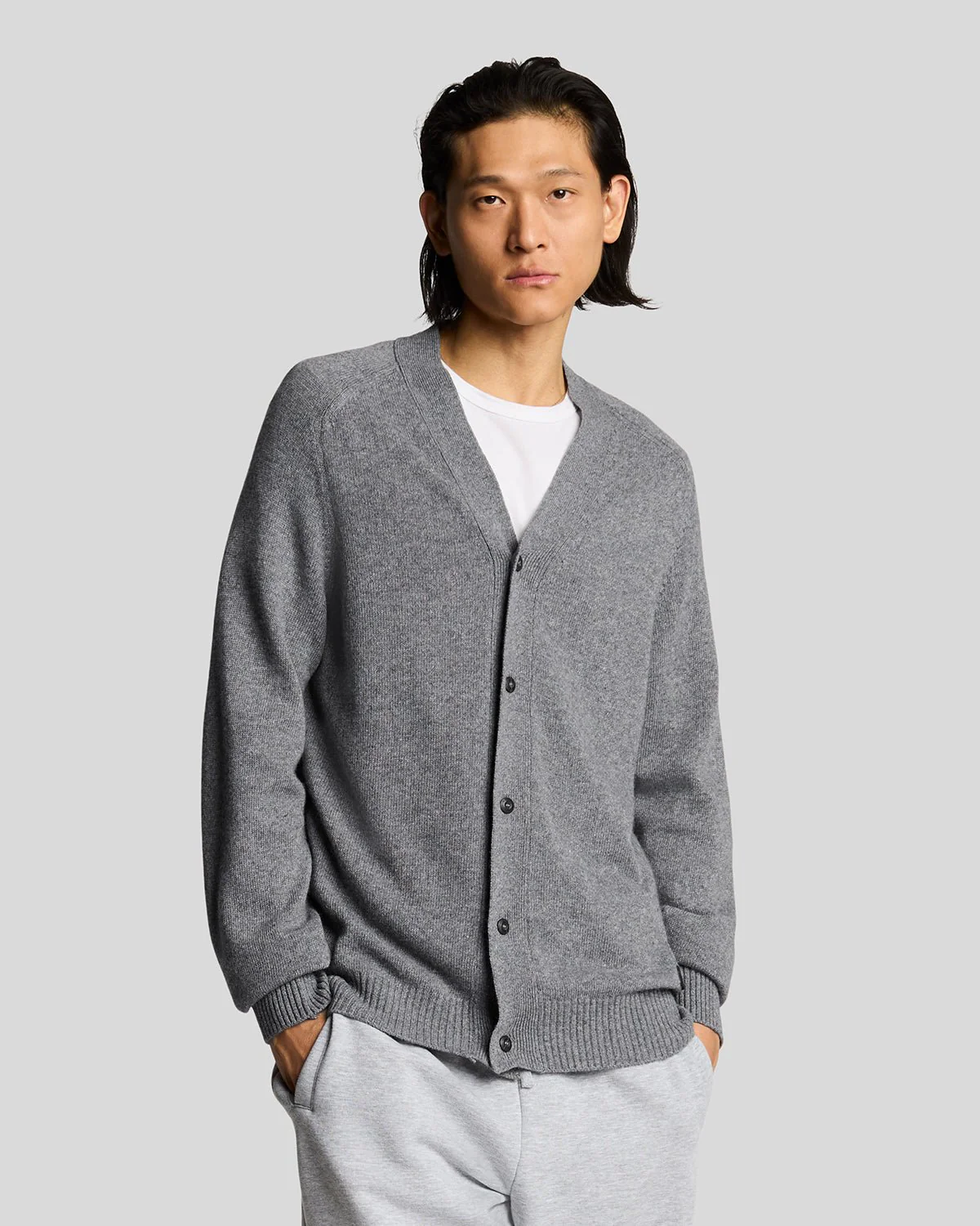 V Neck Knit Cardigan