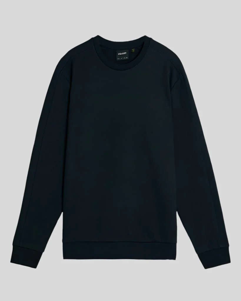 Twill Interlock Crew Neck Sweatshirt