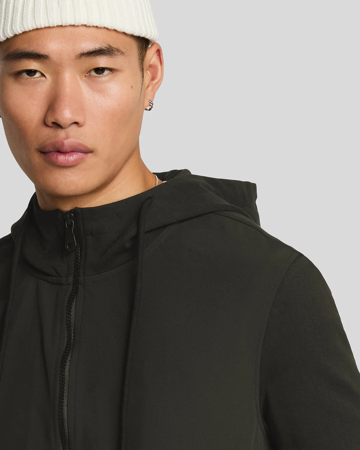 Softshell Hybrid Zip Through Hoodie
