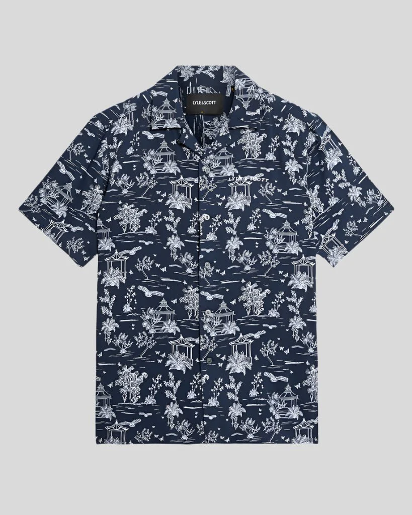 Botanical Garden Print Resort Shirt