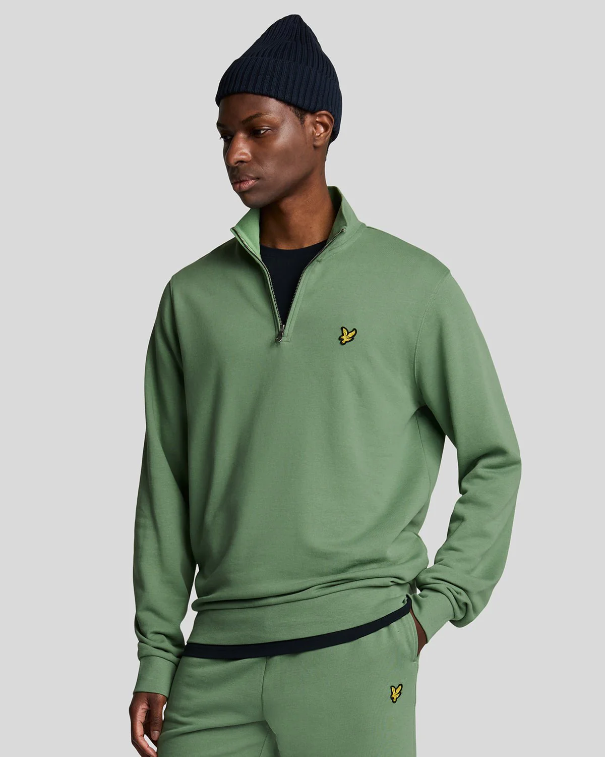 Cotton Loopback 1/4 Zip Sweatshirt